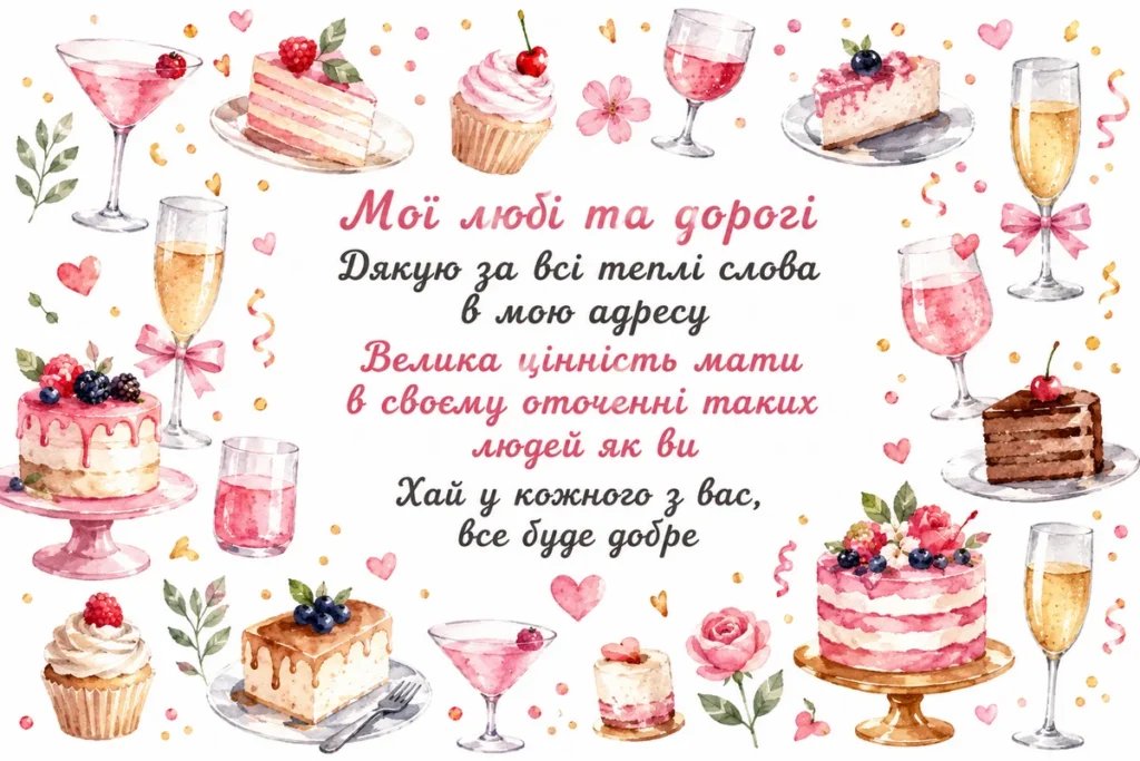 Солодка подяка за привітання