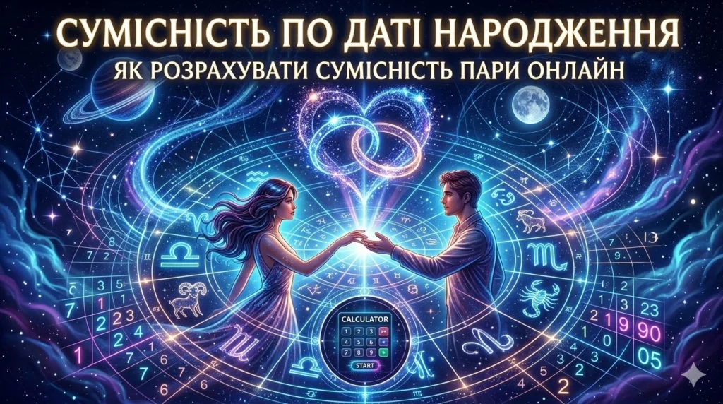 Нумерологія, астрологія, аналіз дат народження та імен – все це плюс калькулятори сумісності у нашій статті