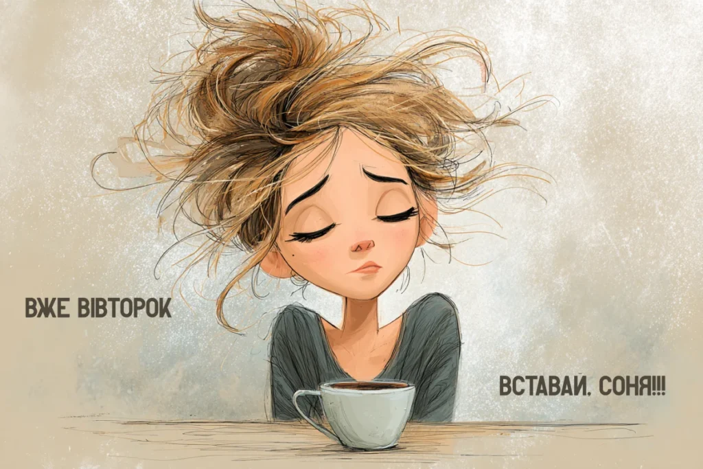 Зображення з дівчиною для ранку вівторка