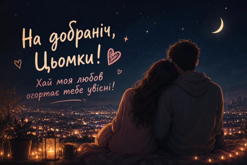 Закохана пара дивиться на місяць