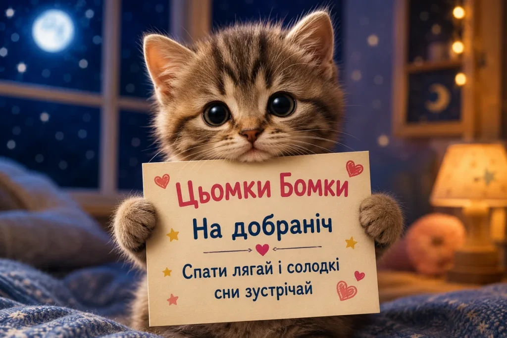 Котик бажає На добраніч, Цьомки