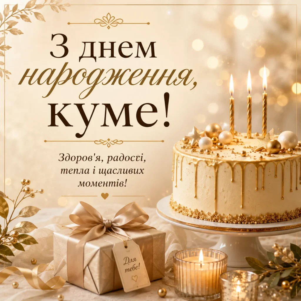 Святкова листівка з днем народження для кума